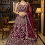 Elegant Bridal Motif Work Lehenga