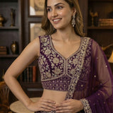 Elegant Bridal Motif Work Lehenga