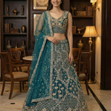 Elegant Bridal Motif Work Lehenga