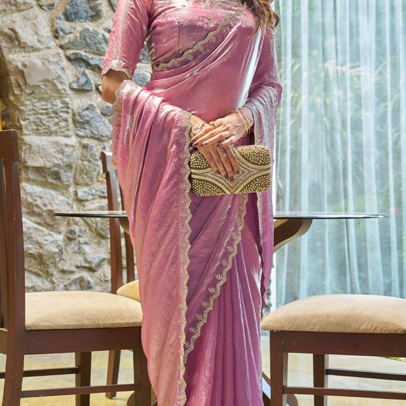 Beautifull Fandy Satin Silk Saree