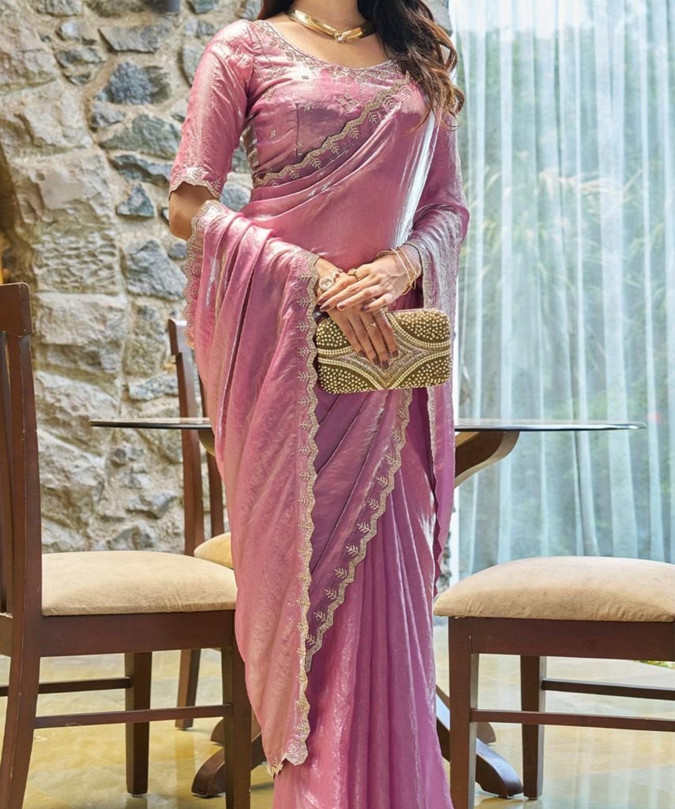 Beautifull Fandy Satin Silk Saree