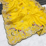 Golden Yellow Premium Silk Saree