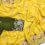 Golden Yellow Premium Silk Saree