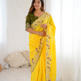 Golden Yellow Premium Silk Saree