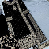 Designer Embroidered Velevet Suit