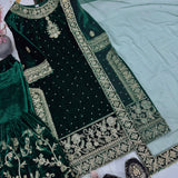 Designer Embroidered Velevet Suit