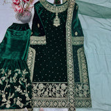 Designer Embroidered Velevet Suit
