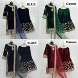 Designer Embroidered Velevet Suit