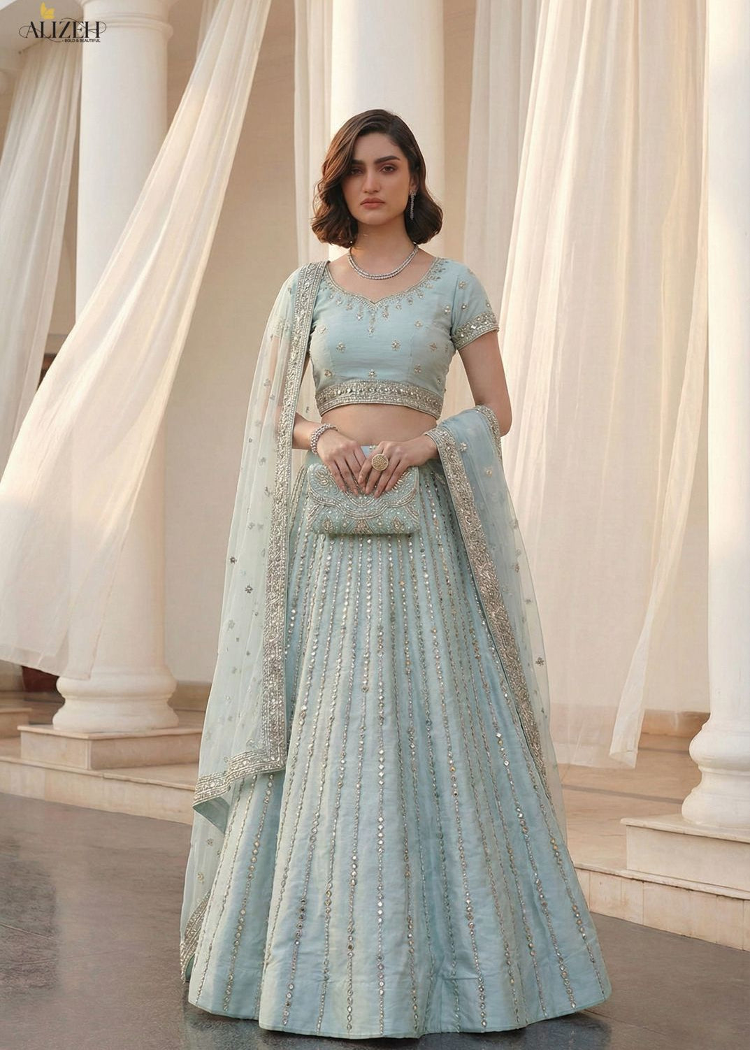 Alizeh Premium Bridal Silk Lehenga