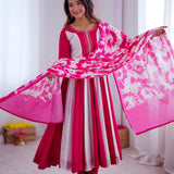 Elegant Digital Printed Anarkali Gown