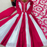 Elegant Digital Printed Anarkali Gown