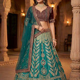 Premium Green Embroidered Lehenga