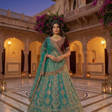 Premium Green Embroidered Lehenga