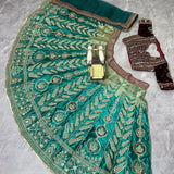 Premium Green Embroidered Lehenga
