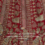 Crafted Bridal Pecock Embroidered Lehenga