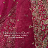 Crafted Bridal Pecock Embroidered Lehenga