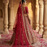 Crafted Bridal Pecock Embroidered Lehenga