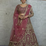 Premium Bridal Butterfly Net Lehenga