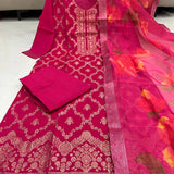 Beautiful Banarasi Silk Straight Suit