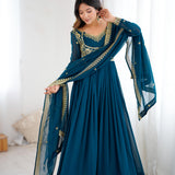 Showcasing Faux Georgette Suit