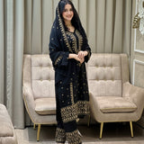Festive Embroidered Straight Suit