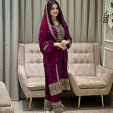 Festive Embroidered Straight Suit
