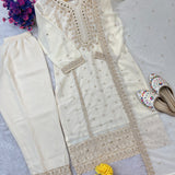 Festive Embroidered Straight Suit