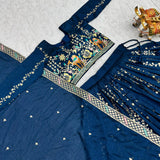 Designer Wedding Vichitra Silk Lehenga