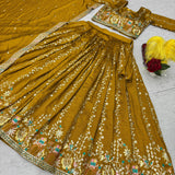 Designer Wedding Vichitra Silk Lehenga