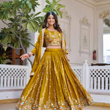 Designer Wedding Vichitra Silk Lehenga