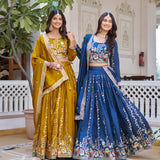 Designer Wedding Vichitra Silk Lehenga