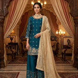 Premium Gmy Silk Embroidered Suit