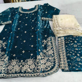 Premium Gmy Silk Embroidered Suit