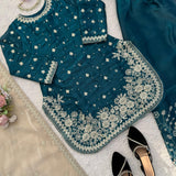 Premium Gmy Silk Embroidered Suit