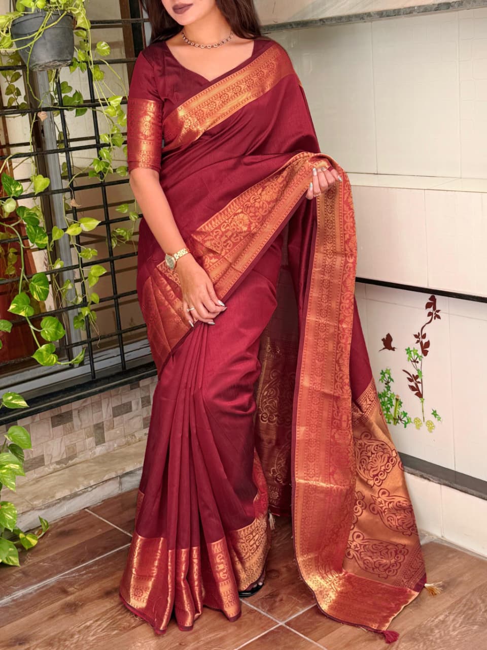 Gowri Zari Weaving Silk Saree