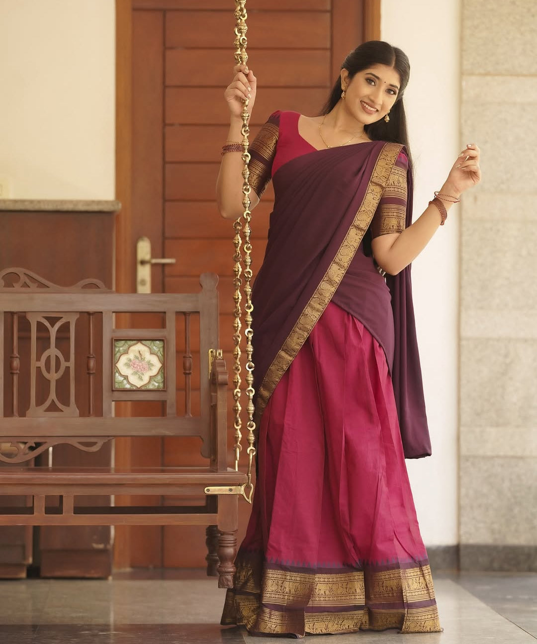 Crafted Kanjivaram Silk Lehenga Choli