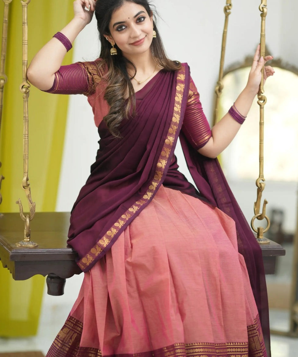 Crafted Kanjivaram Silk Lehenga Choli