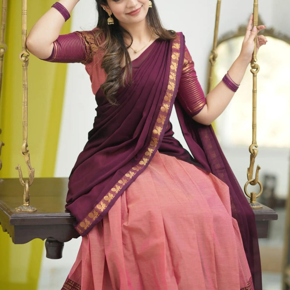 Crafted Kanjivaram Silk Lehenga Choli