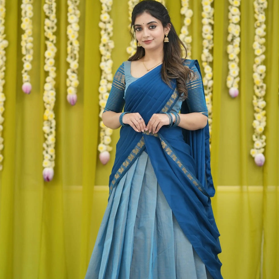 Crafted Kanjivaram Silk Lehenga Choli