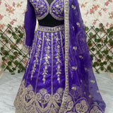 purple premium designer  lehenga