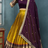 Exquisite Kanjivaram Silk Lehenga