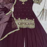 Trending Faux Georgette Top Plazzo