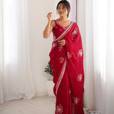 Glamorous Space Silk Saree