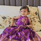 Kids Banarasi Zari Silk Saree