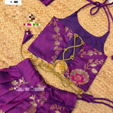 Kids Banarasi Zari Silk Saree