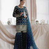 Stylish Embroidered Top Sharara