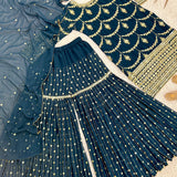 Stylish Embroidered Top Sharara