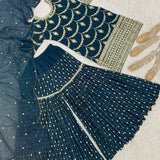 Stylish Embroidered Top Sharara