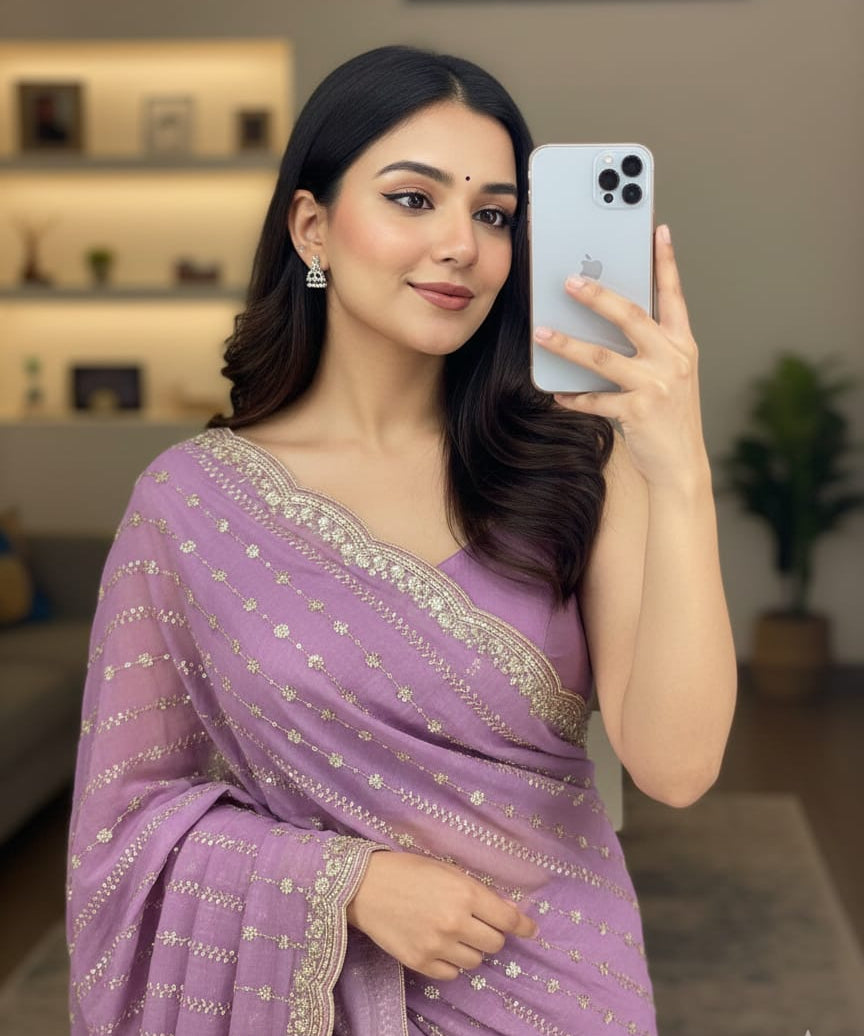 Occasionally Star Georgette Saree