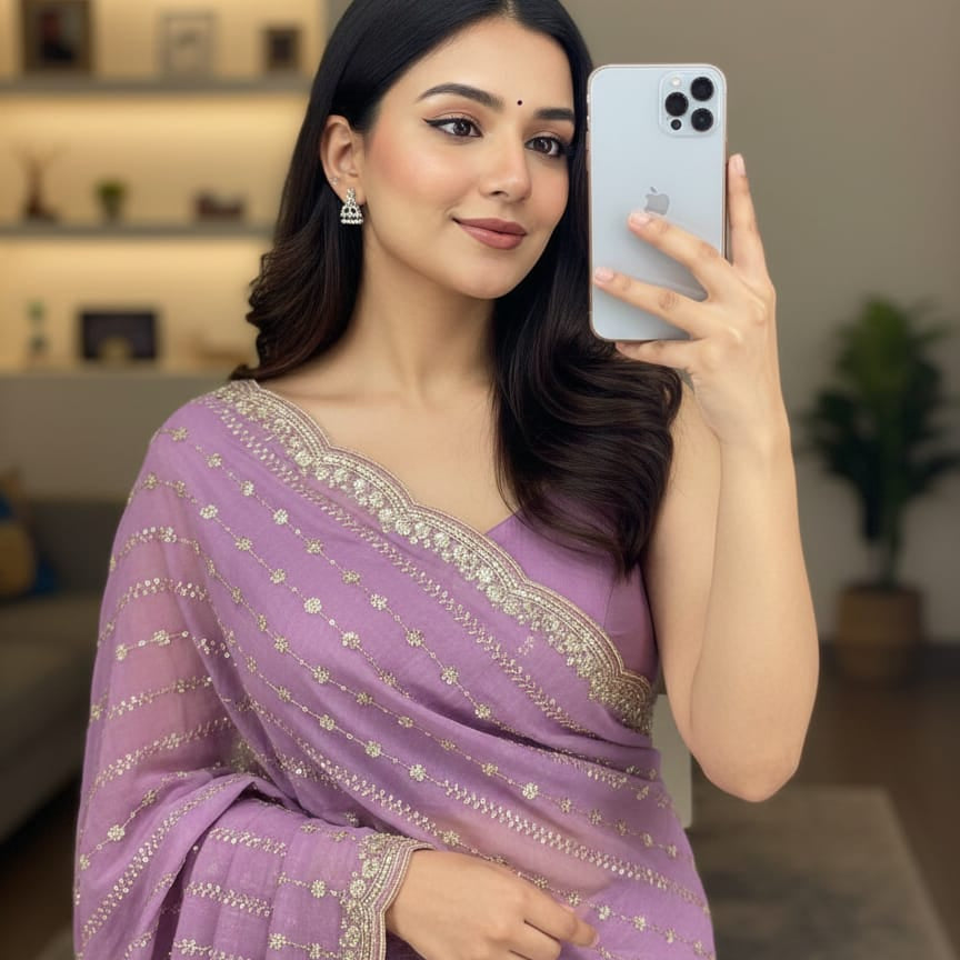 Occasionally Star Georgette Saree